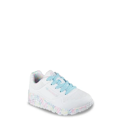 Girl's Skechers x JGoldCrown Uno Lite Lovely Luv Sneakers
