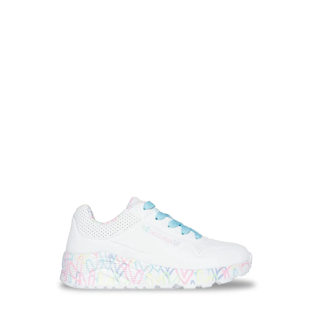 Girl's Skechers x JGoldCrown Uno Lite Lovely Luv Sneakers