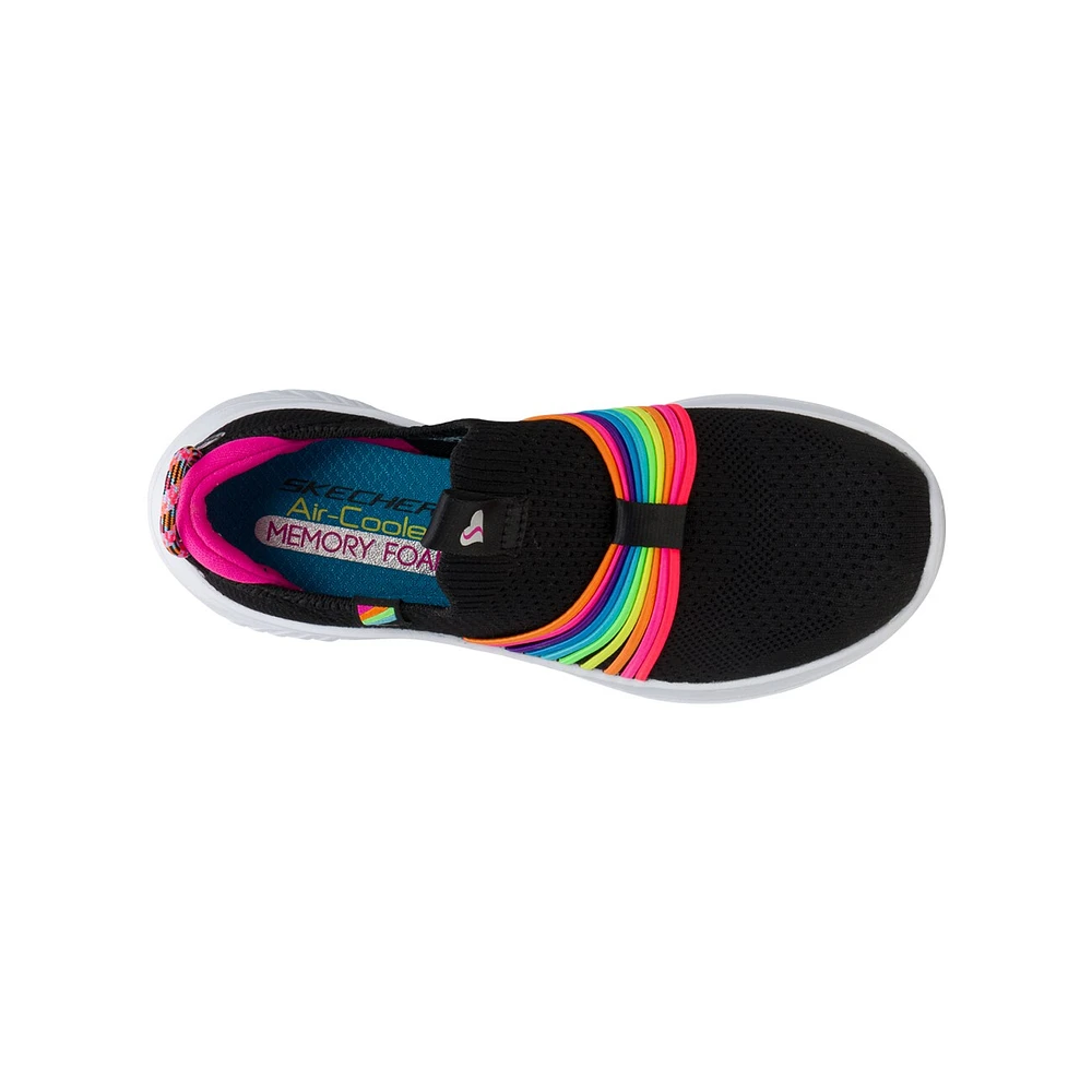 Youth Girls' Ultra Flex 3.0 - Rainbow Speed Running Shoe