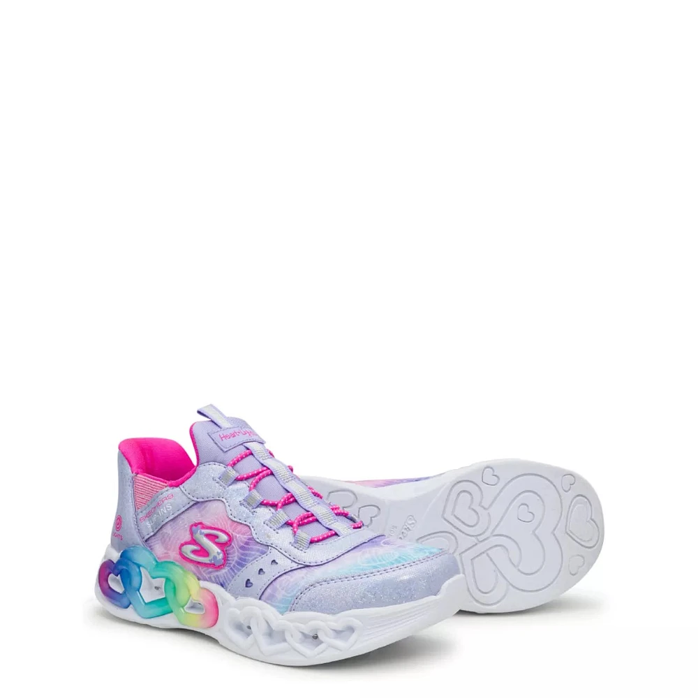 Youth Girls' Hands Free Slip-ins: Infinite Heart Lights Running Shoe