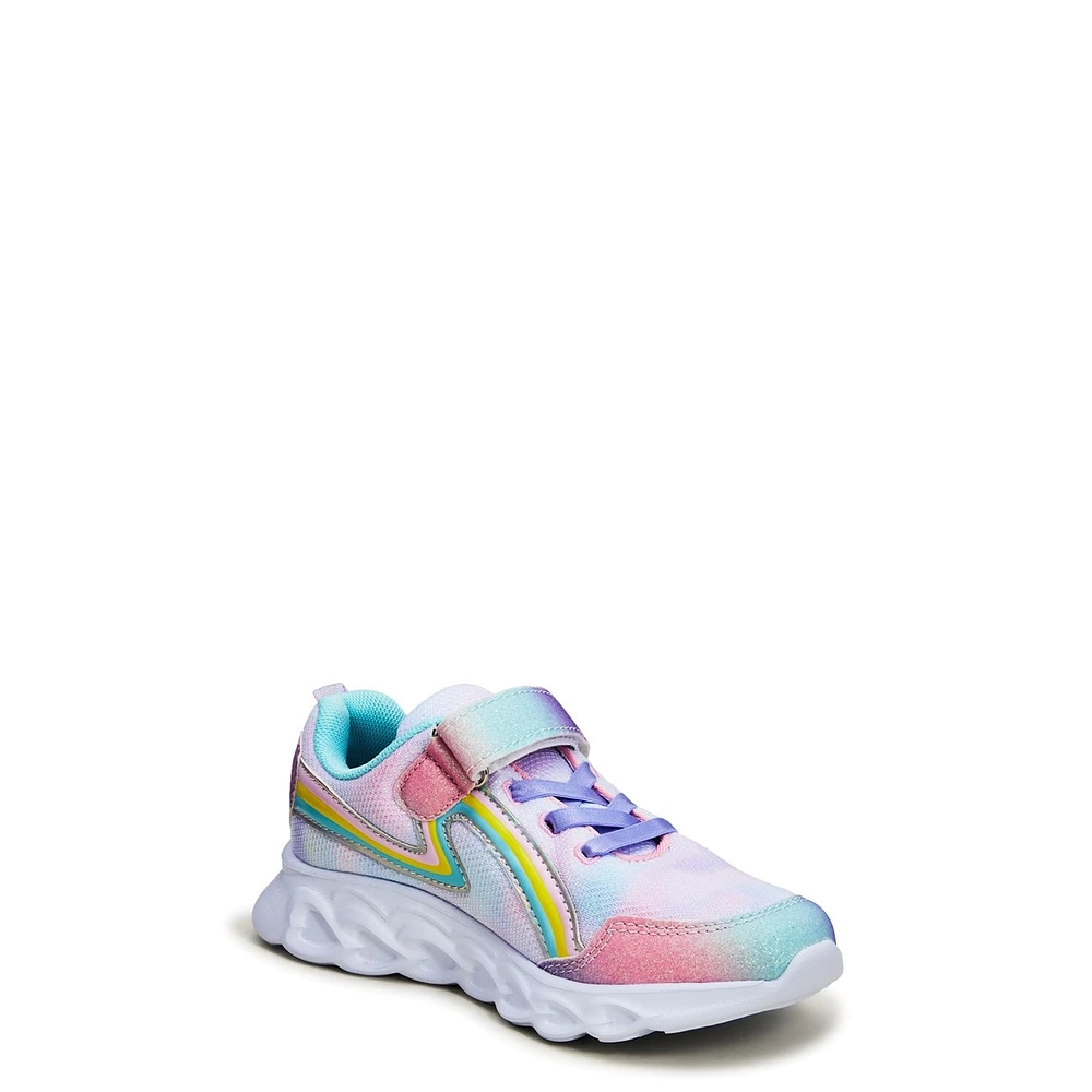 Youth Girls' Rainbow Hearts Light-Up Running Shoe