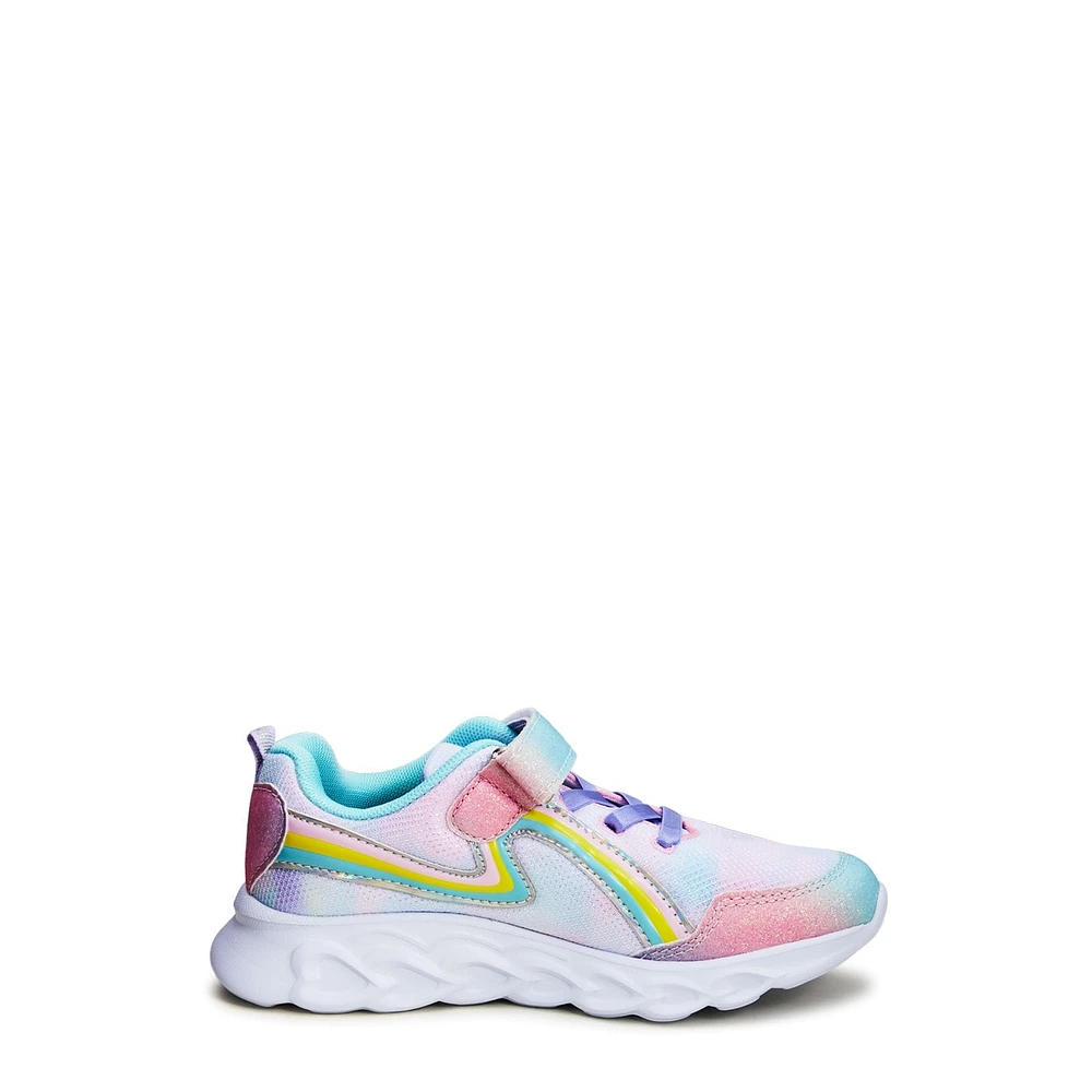 Youth Girls' Rainbow Hearts Light-Up Running Shoe