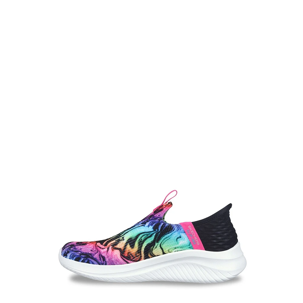 Youth Girls' Hands Free Slip-ins Ultra Flex 3.0 Cosmo Swirl Sneaker