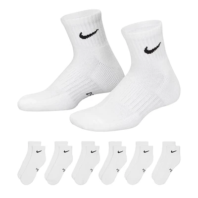 Nike Kids' 6 Pack Everyday Quarter Socks