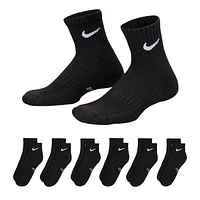 Kids' 6 Pack Everyday Quarter Socks