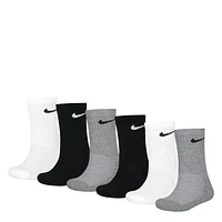 Kids' 6-Pack Cushioned Crew Socks