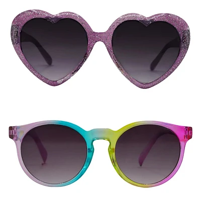 Girls' 2-Pack Heart Sunglasses