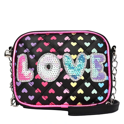 Youth Love Rainbow Hearts Crossbody Bag