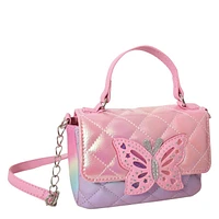 Kids' Butterfly Quilted Crossbody Bag