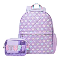 Kids' Heart Large Backpack and Stuff Pouch Set