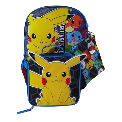 Kids' Pokemon Backpack & Lunch Box 5pc Set