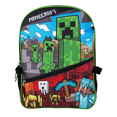 Kids' Minecraft Backpack & Lunch Box 5pc Set