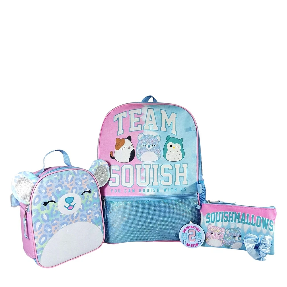 Kids' Squishmallows Backpack & Lunch Box 5pc Set