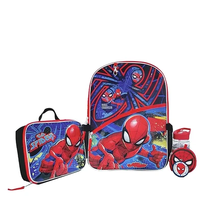 Kids' Spiderman 5 Piece Backpack Set