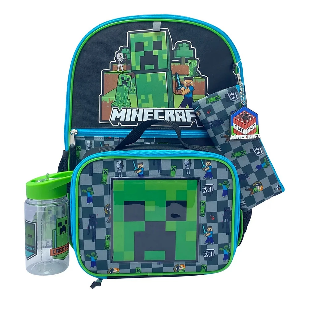 Kids' Minecraft 5-Piece Backpack Set