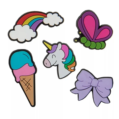 Young Girl Cartoons Jibbitz Charms - 5 Pack