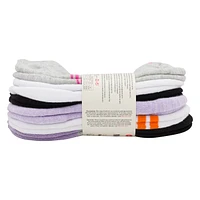 Women's 6 Pack Striped Low Cut Socks