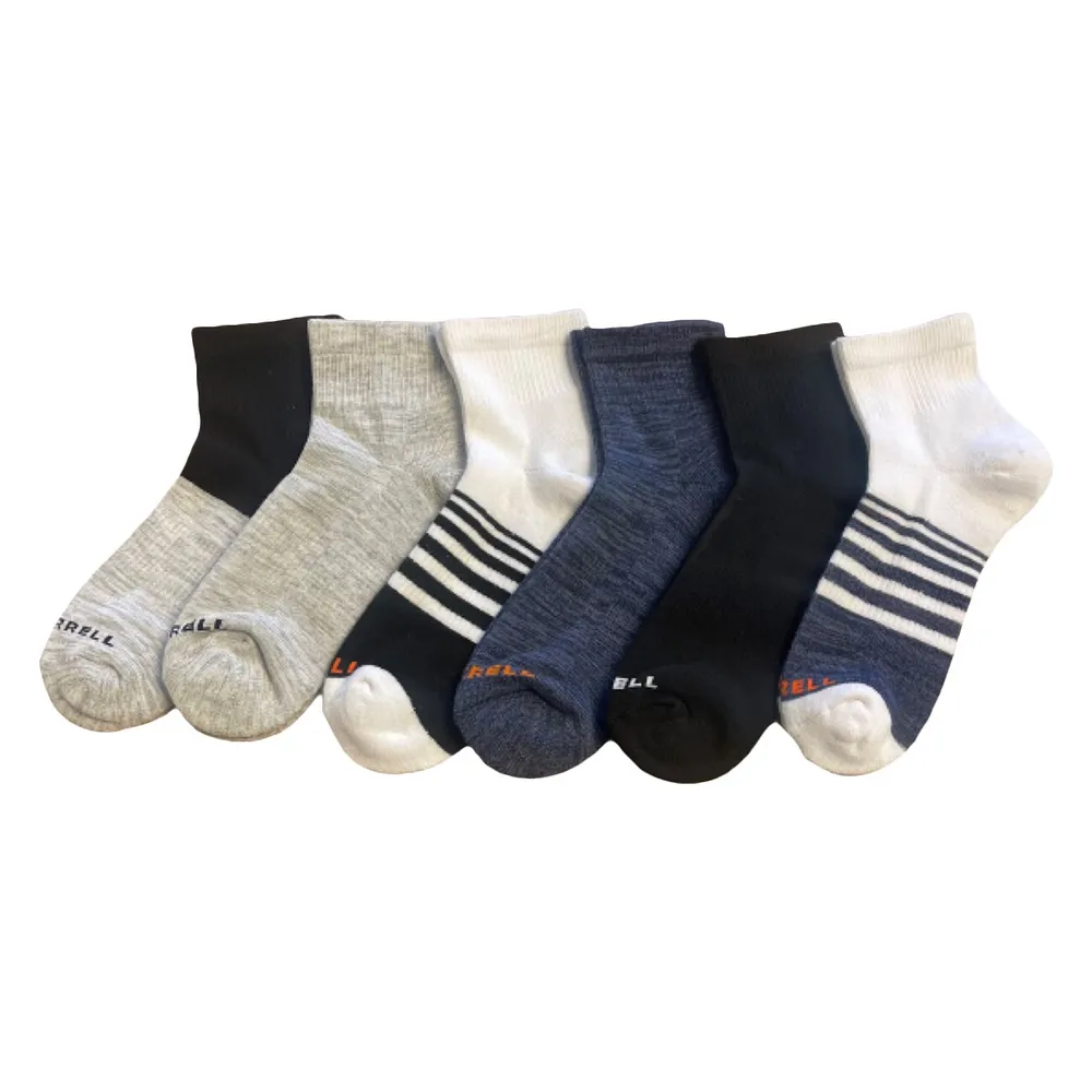 Women's 6-Pack Striped Quarter Socks