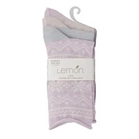 Women's 3-Pack Heather Soft Crew Socks