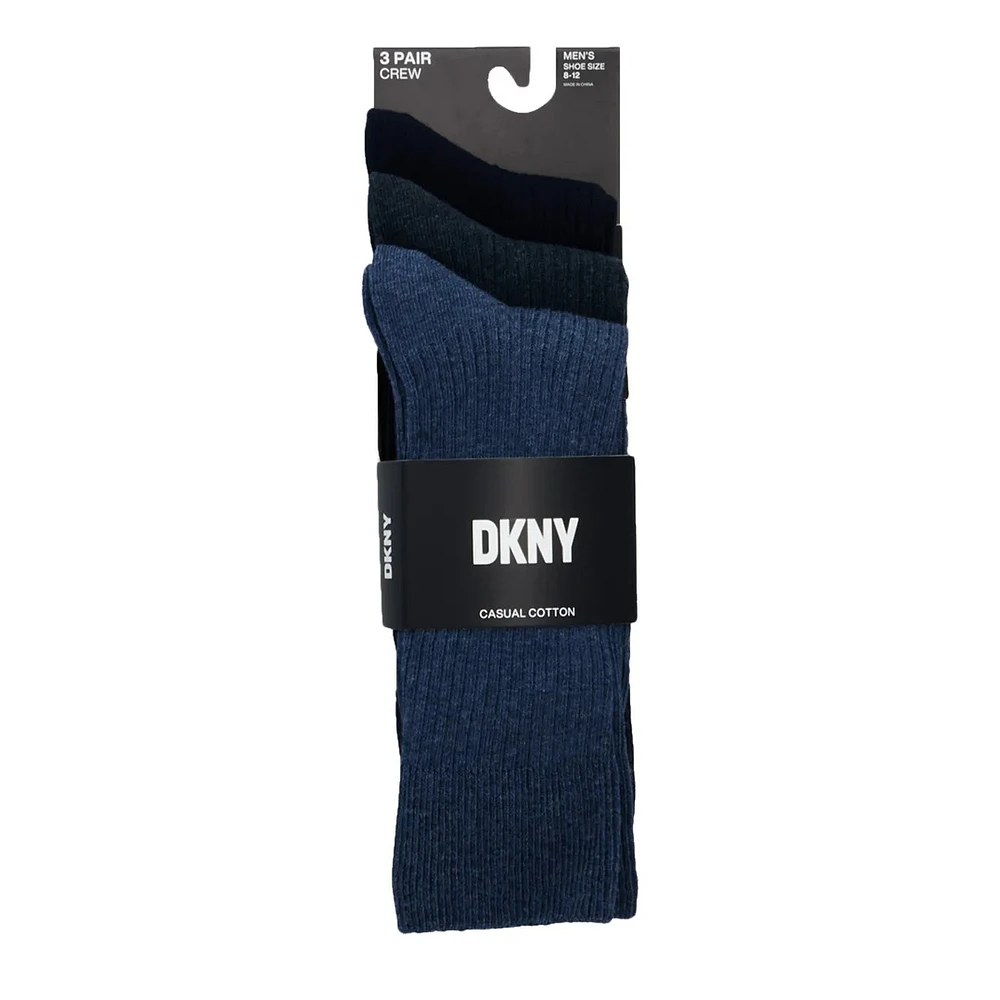 Men’s 3-Pack Cotton Casual Crew Socks