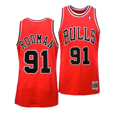 Men's Chicago Bulls NBA Dennis Rodman Classic Swingman Throwback Jersey