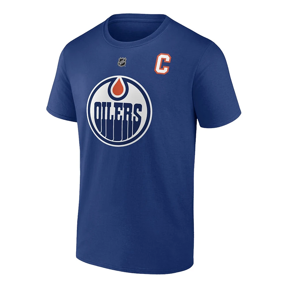 Men's Edmonton Oilers NHL Authentic Stack N&N Connor McDavid T-Shirt