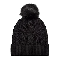 Women's Cable Beanie W Pom