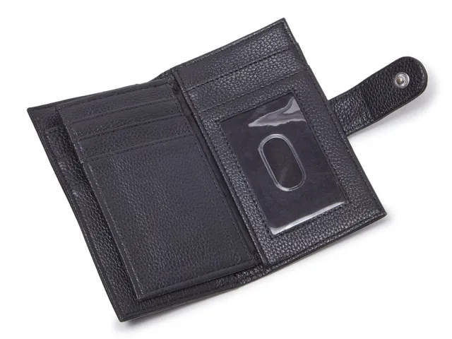 Men's Black Louisville Cardinals Leather Tri-Fold Wallet