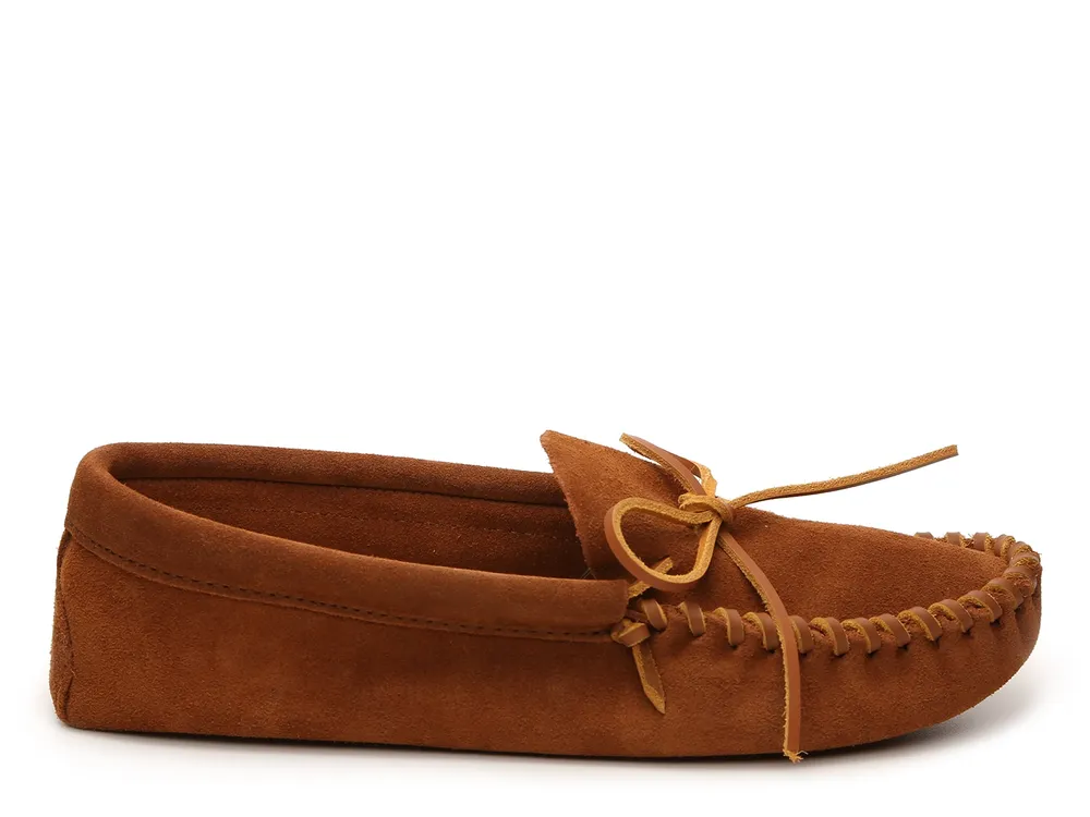 Leather Laced Softsole Slipper