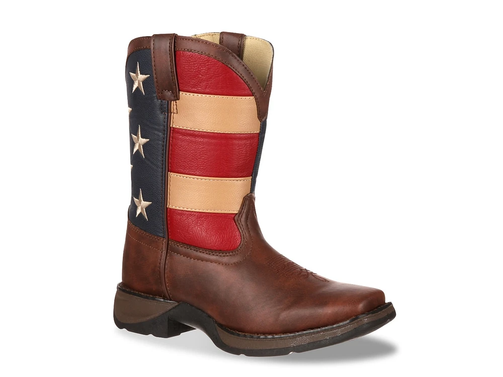 Patriotic Flag Cowboy Boot - Kids'