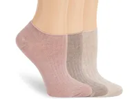Ribbed Women's No Show Socks - 3 Pack