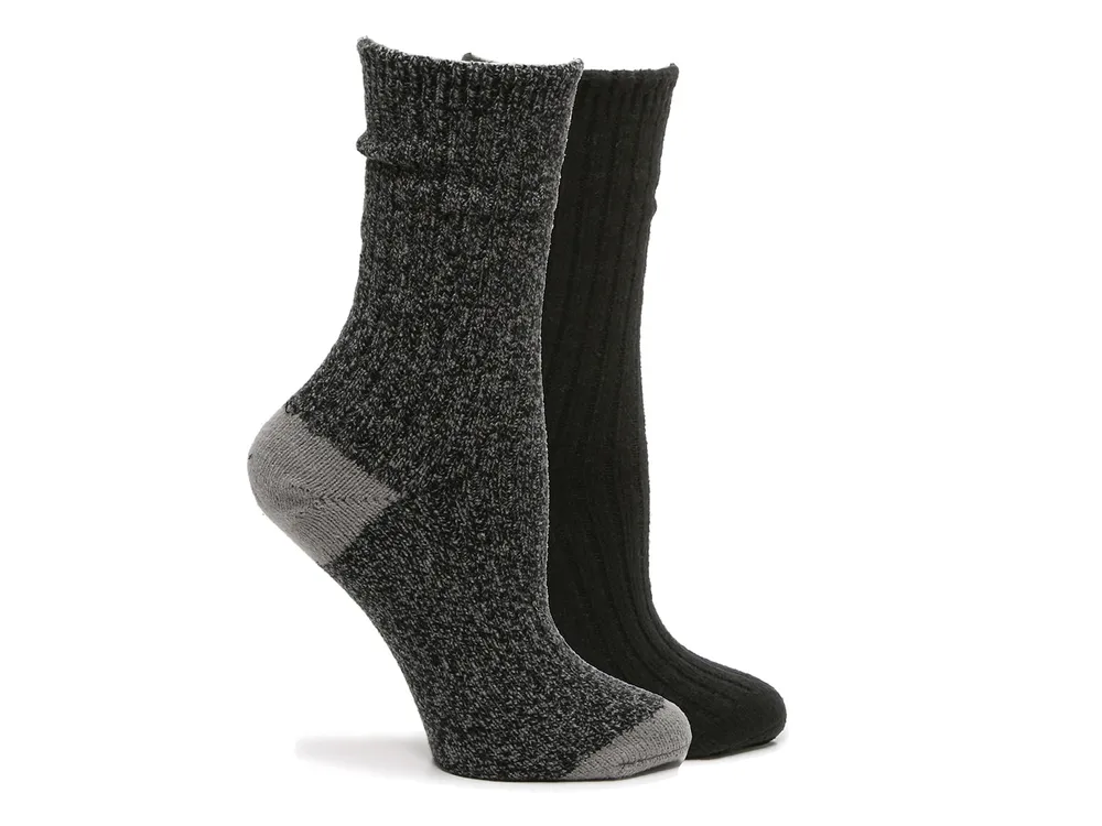 Soft Polytam Marled Women's Crew Socks - 2 Pack