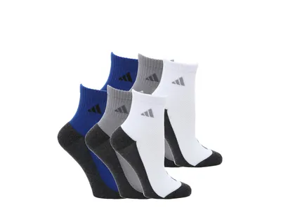 Cushion Stripe Quarter Kids' Ankle Socks - 6 Pack