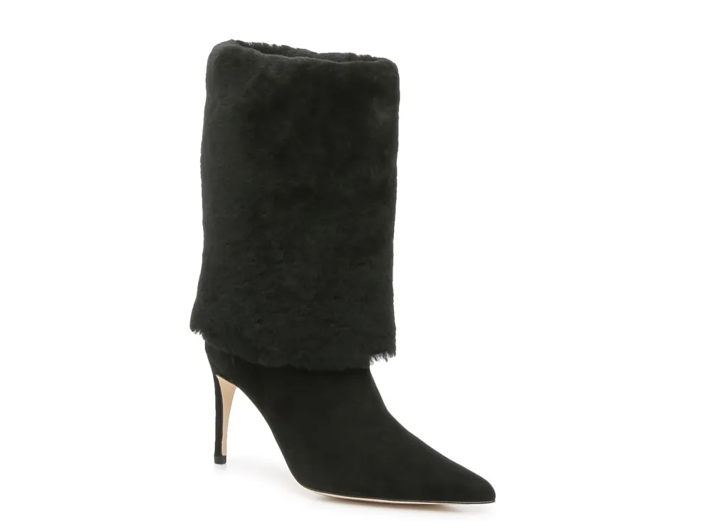 dsw black suede knee high boots