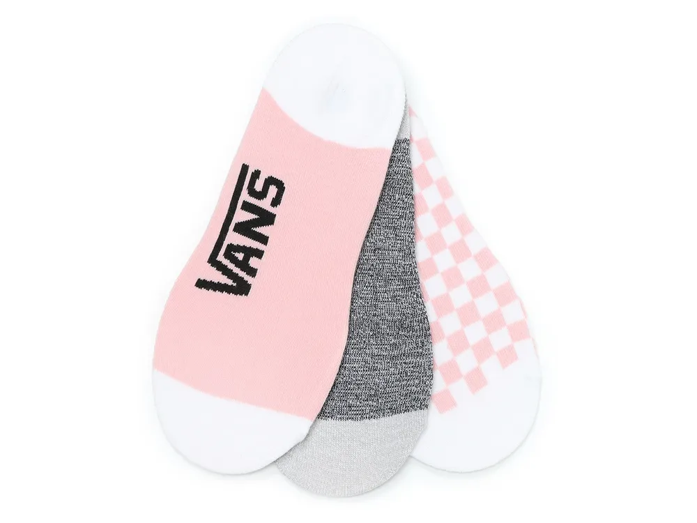 Solid Check Women's No Show Socks - 3 Pack