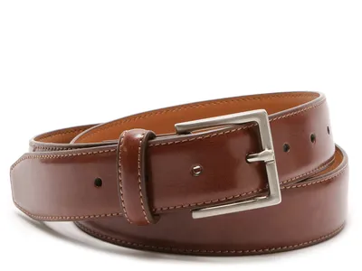 Edge Stitched Men's Leather Belt