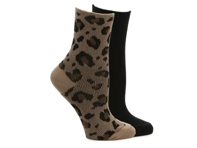 Leopard Women's Ankle Socks - 2 Pack
