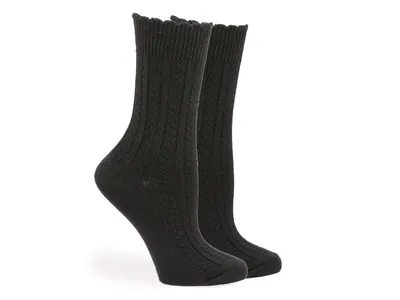 Super Soft Cable Crew Socks - 2 Pack