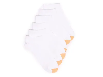 Solid Men's No Show Socks - 6 Pack