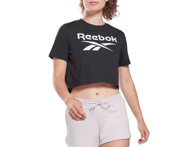 Reebok Women's Classics Big Logo Cropped T-Shirt