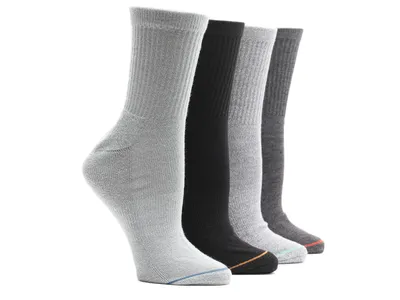 Ribbed Men's Crew Socks - 4 Pack