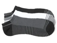 Full Terry Striped Men's No Show Socks - 3 Pack