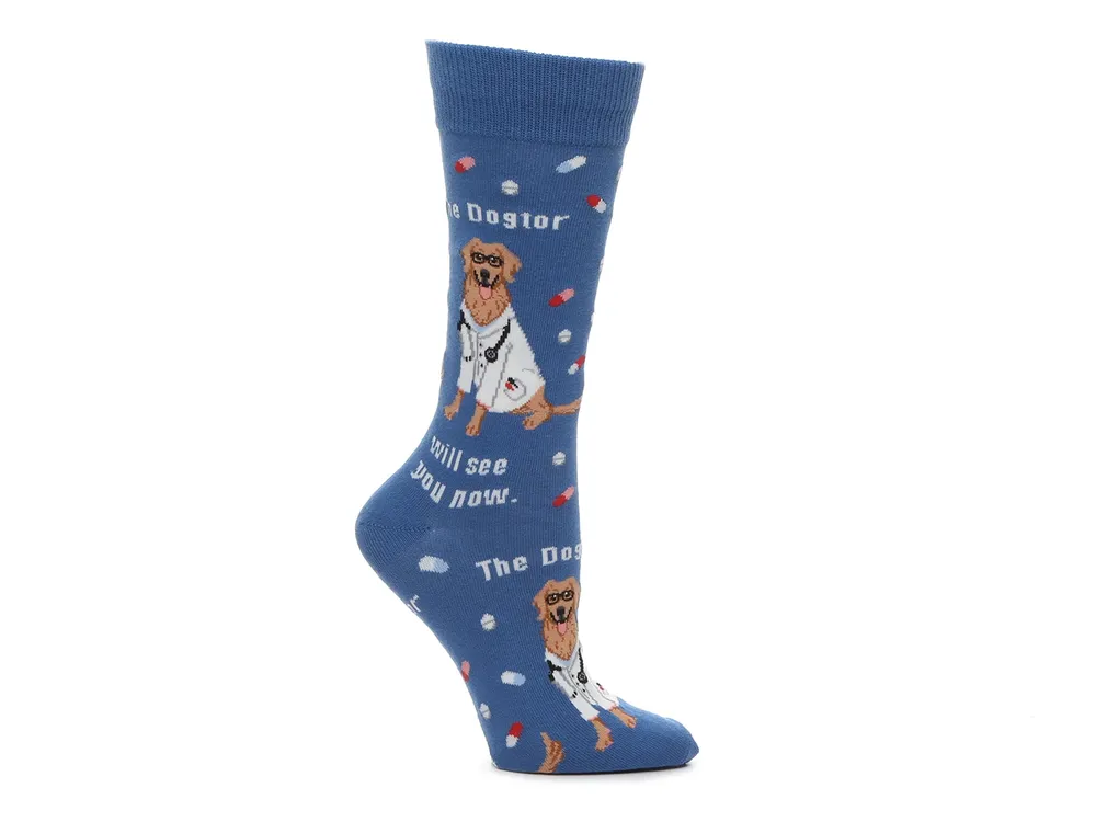 The Dogtor Is In Men's Crew Socks