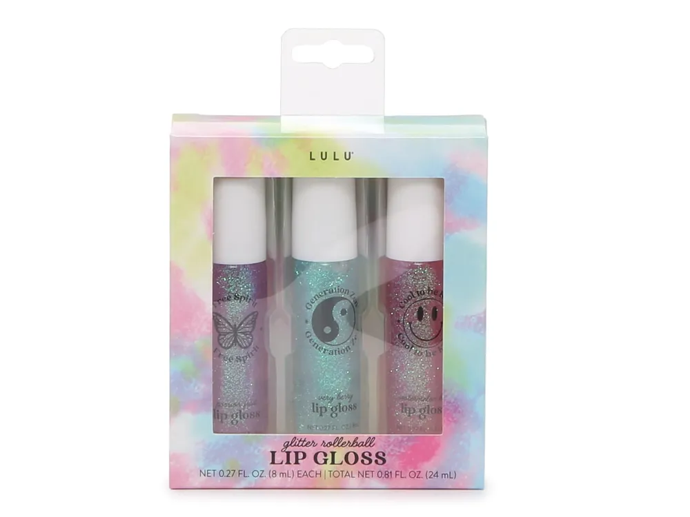 Lulu Handbags Glitter Rollerball Lip Gloss - 3-Pack