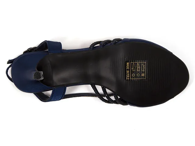 Heel Sandals Dsw Navy Blue Dress Shoes Shop Blue Womens Nina Agnes