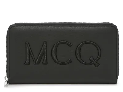 Logo Stitched Leather Wallet