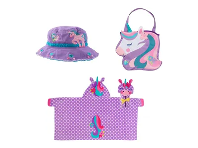 Unicorn Kids' Beach Towel, Tote, & Bucket Hat Set