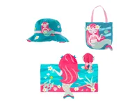 Mermaid Kids' Beach Towel, Tote, & Bucket Hat Set