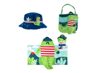 Dinosaur Kids' Beach Towel, Tote, & Bucket Hat Set