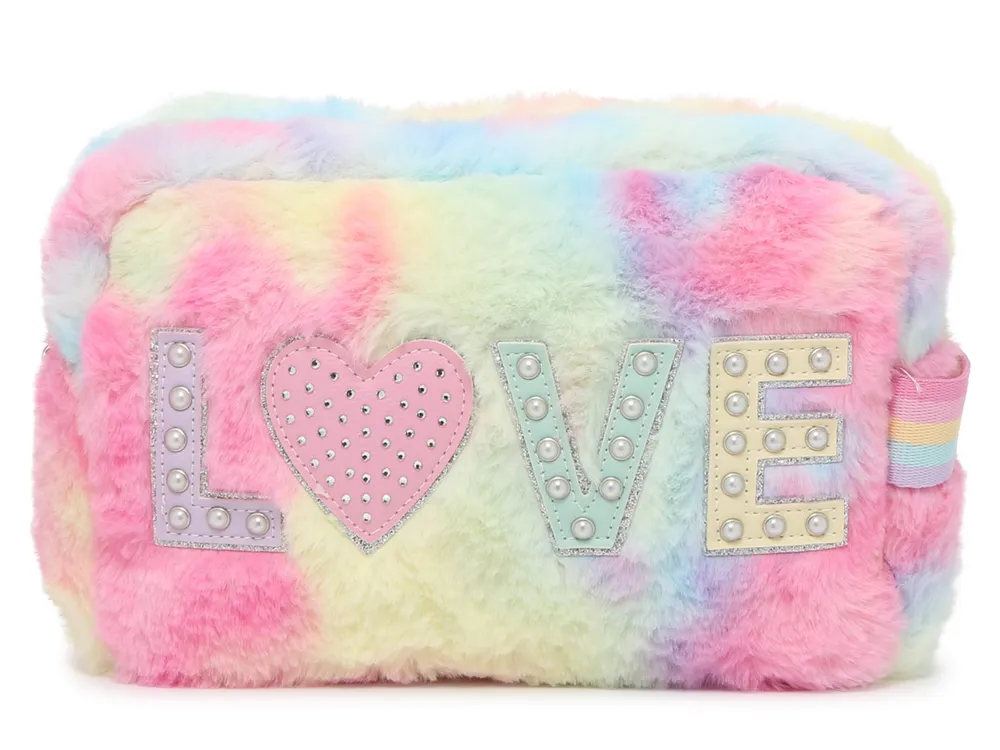 Faux Fur Pastel "Love" Pouch